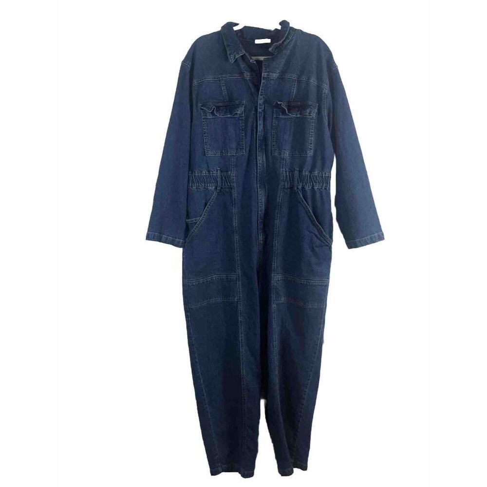Denim Jumpsuit 17 Junior Universal Thread Long Sleeve Zipper Front Denim